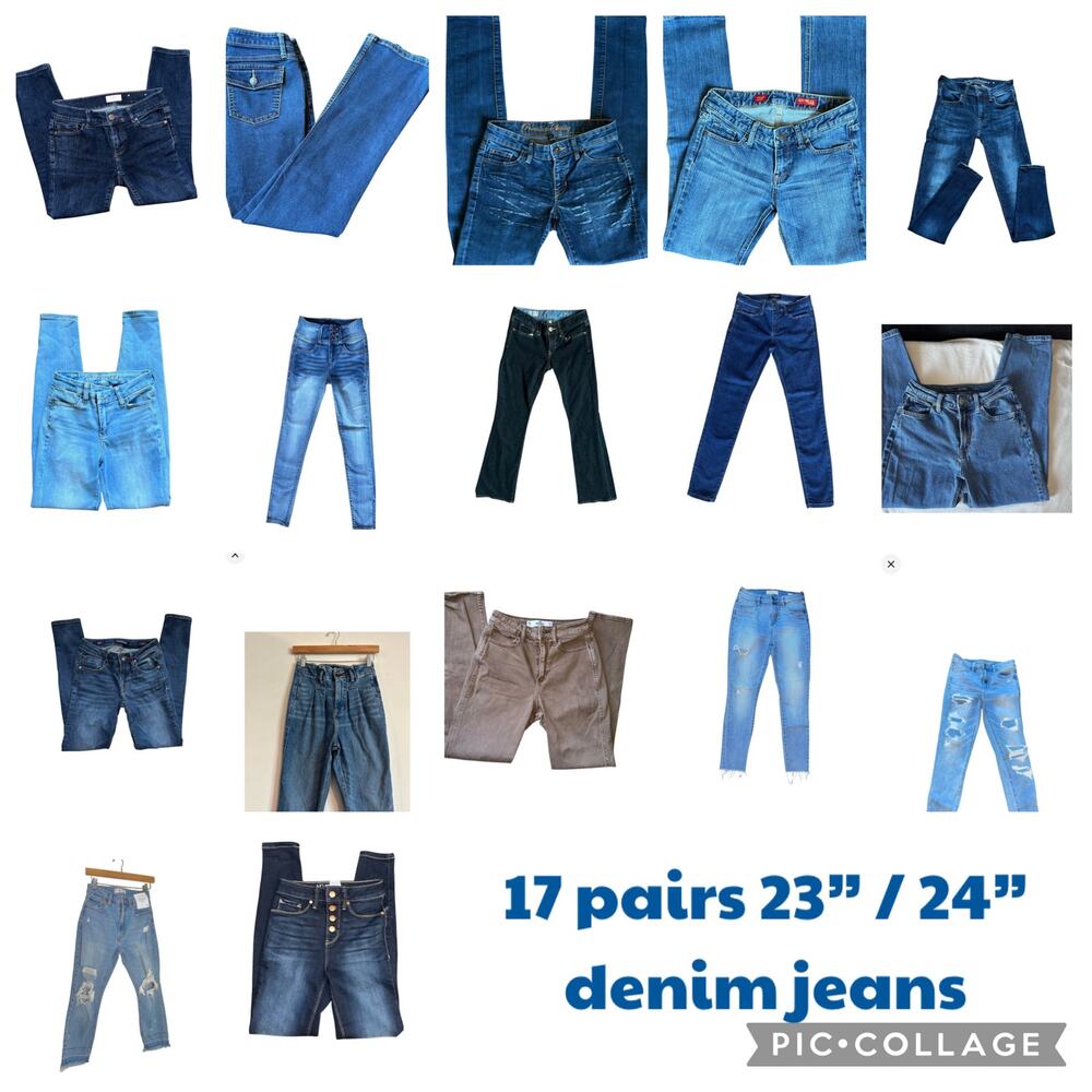 ‼️‼️HUGE DENIM BUNDLE!! Trendy brands - womens 23” / 24”